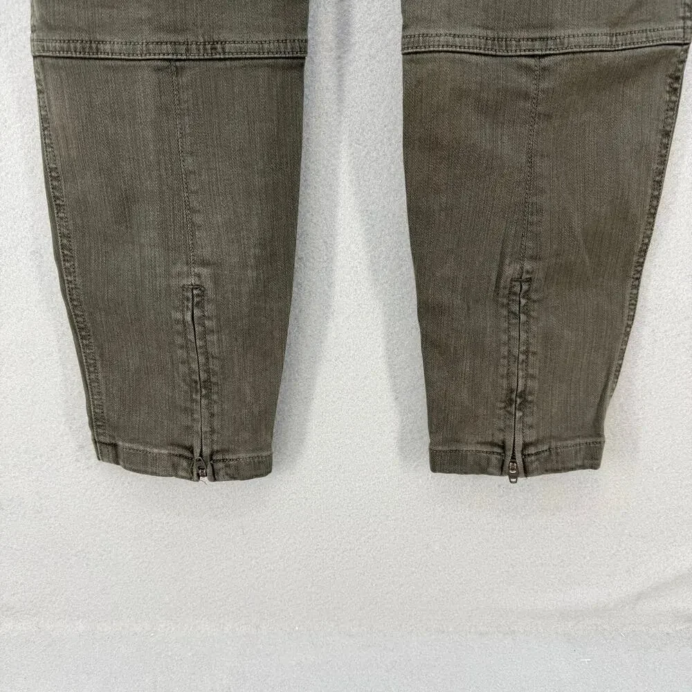 Liverpool Cargo Jeans Women's 8/29 Olive Green The Ankle Cargo Skinny Preppy - Picture 5 of 16